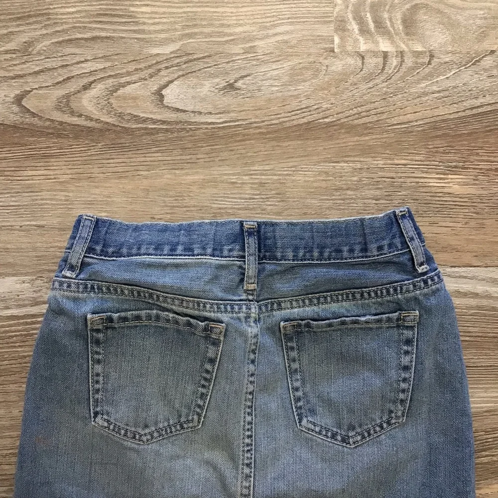 The Children’s Place Two Tone Cotton Denim Skirt Raw Hem Adjustable Waist 6X/7